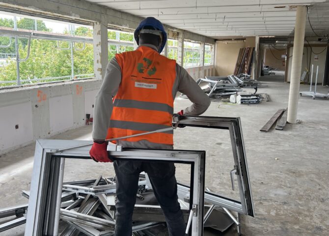Préparation de chantier de curage de bâtiment